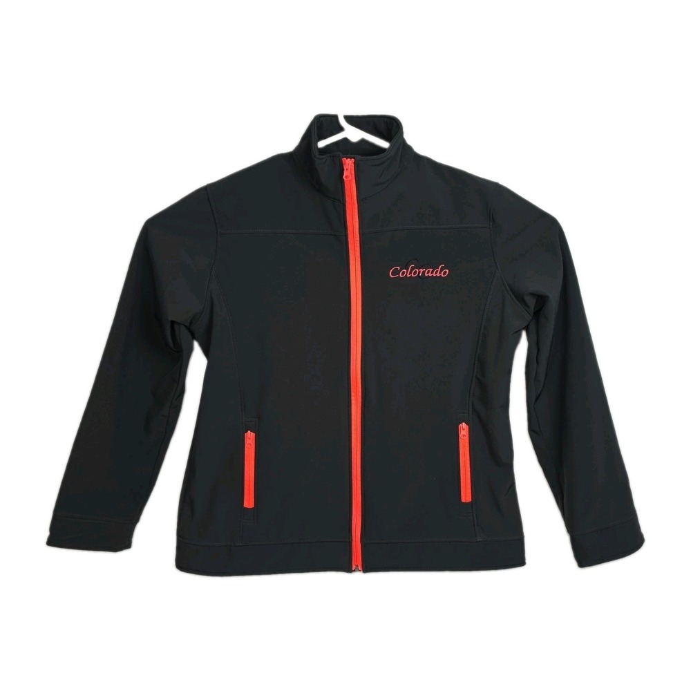 Tipsy Full-zip Colorado Jacket Women's XL Black w/ Hot Pink Trim, Embroidered